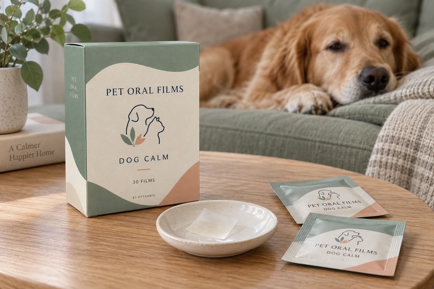 Dog Calming Oral Films private label pet oral strip concept