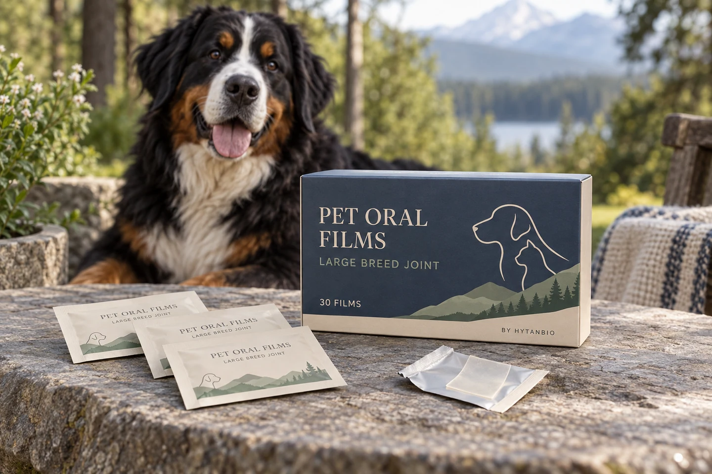 Large Breed Dog Joint Oral Films private label pet oral strip concept