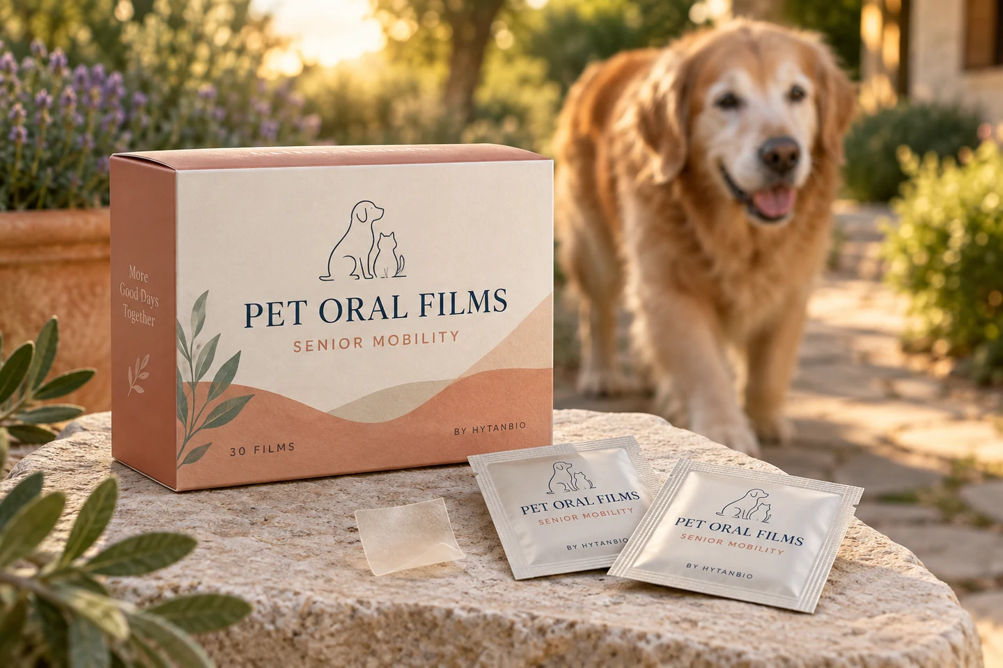 Senior Pet Mobility Oral Films private label pet oral strip concept